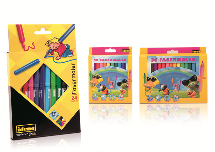 方形色塊篇 Idena辦公文具包裝創意設計-上海包裝設計公司