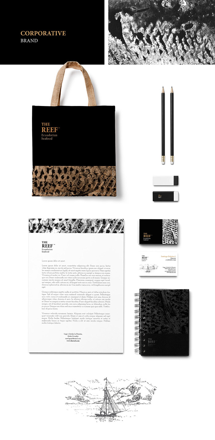 通過拓印設計的Reef 品牌海魚海鮮產品包裝設計欣賞-上海包裝設計公司