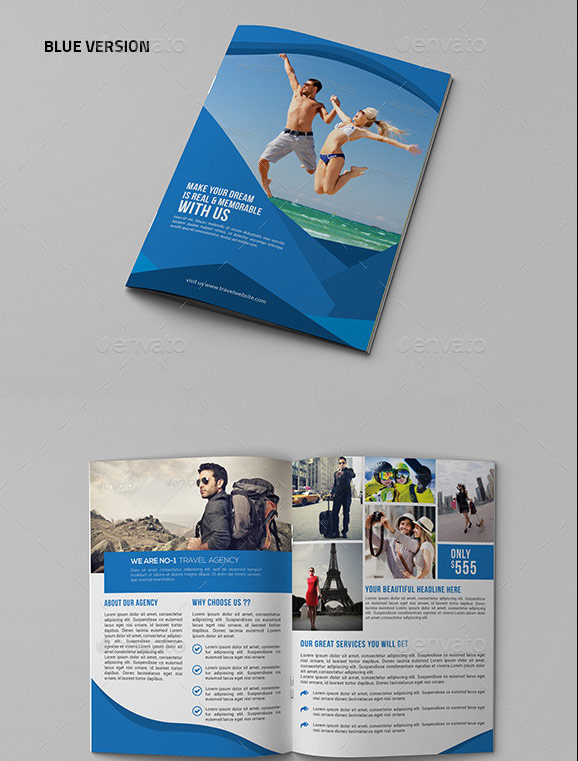 上海畫冊設(shè)計(jì)公司分享40+最佳旅游宣傳手冊設(shè)計(jì)模板-旅行社Bifold小冊子模板