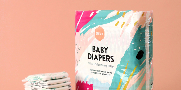 Parasol “飛濺的色彩”創意嬰兒尿不濕尿布+濕巾產品包裝設計－上海包裝設計公司