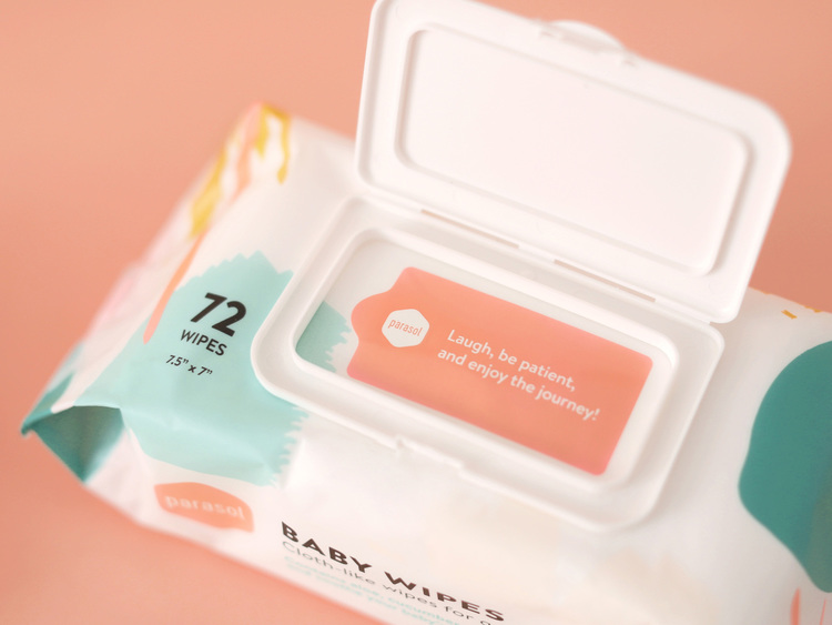 Parasol “飛濺的色彩”創意嬰兒尿不濕尿布+濕巾產品包裝設計－上海包裝設計公司