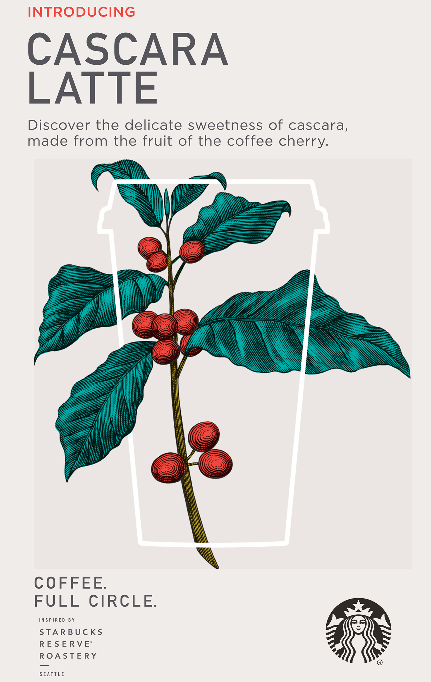 木版畫風格星巴克冬季咖啡促銷宣傳插畫設計-上海品牌形象設計公司-上海平面設計公司