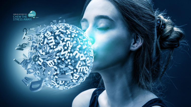 埃及Nabarosk口香糖平面創意廣告——“咀嚼壓力凌亂數字”篇