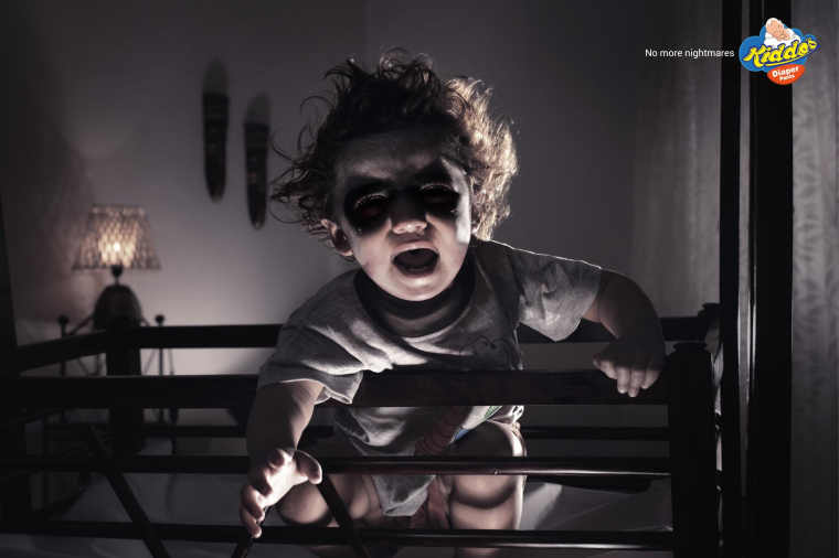 印度Kiddo''''s紙尿褲平面創(chuàng)意廣告“噩夢”篇-上海廣告設(shè)計公司