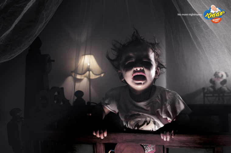 印度Kiddo''''s紙尿褲平面創(chuàng)意廣告“噩夢”篇-上海廣告設(shè)計公司