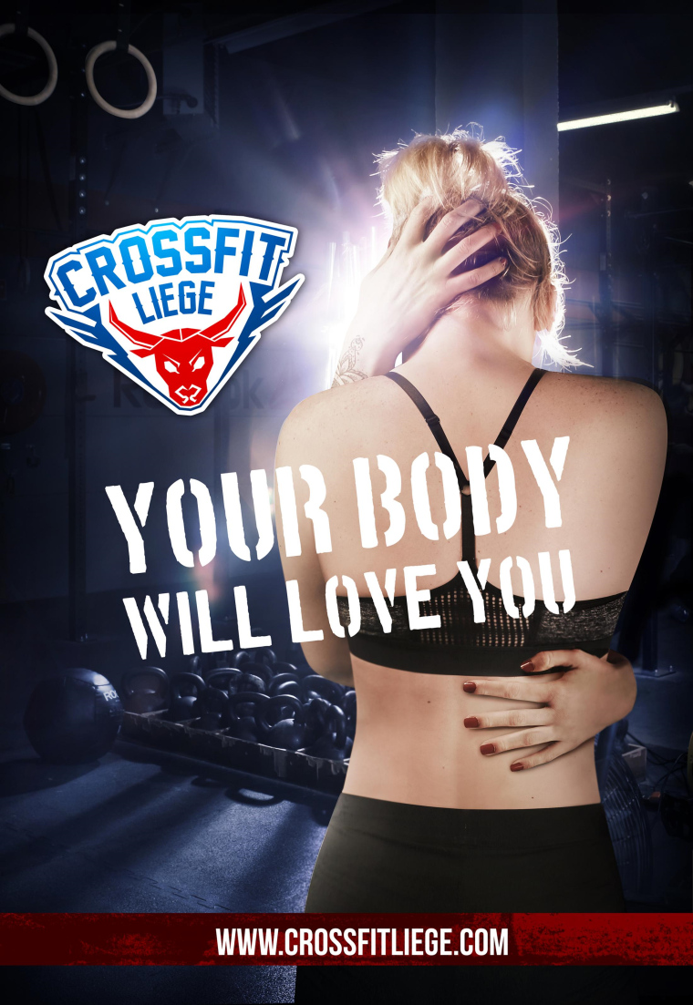 比利時健身公司 Crossfit 健身訓練體現平面創意廣告“Love yourself”