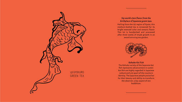 Sabi日本茶錦鯉魚插圖罐裝茶葉包裝設計-上海包裝設計公司設計欣賞