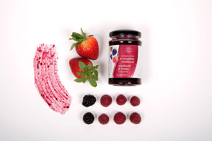 一抹果醬 confituur 草莓醬水果醬包裝設計欣賞-上海包裝設計公司