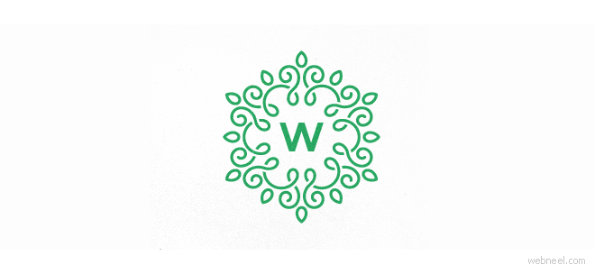 創意花朵標志設計欣賞 flower logo design-上海logo設計公司