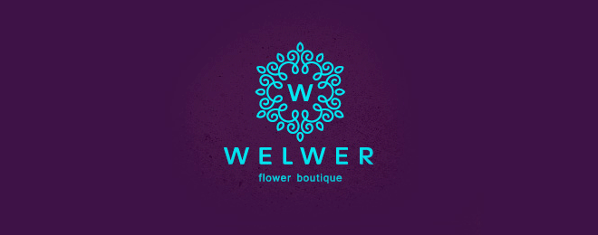 創意花朵標志設計欣賞 flower logo design-上海logo設計公司