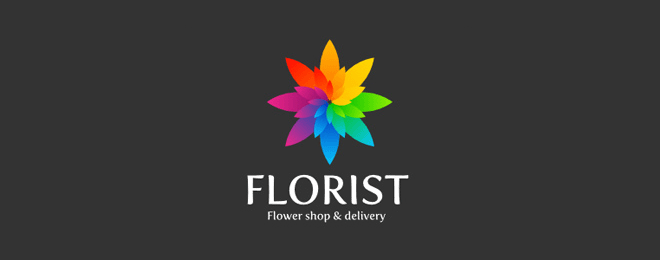 創意花朵標志設計欣賞 flower logo design-上海logo設計公司