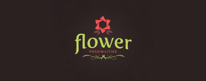 創意花朵標志設計欣賞 flower logo design-上海logo設計公司