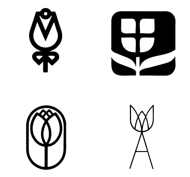 創意花朵標志設計欣賞 flower logo design-上海logo設計公司