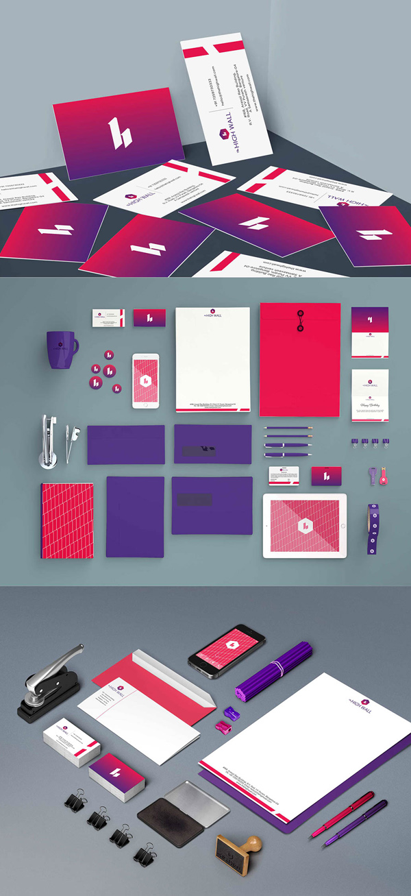 The High Wall 裝潢裝修公司logo設計與VI設計-上海VI設計公司