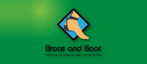 brace and boot 醫(yī)療學(xué)校logo設(shè)計(jì)-上海logo設(shè)計(jì)公司