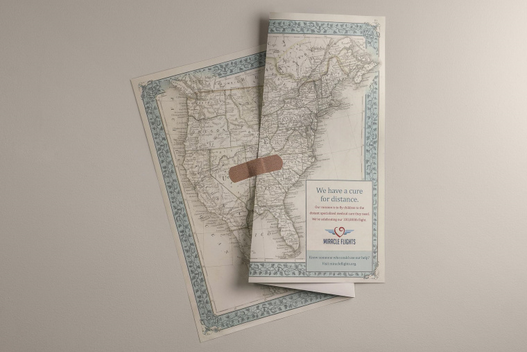 美國Miracle Flights航空平面創意廣告——“治愈的地圖”篇