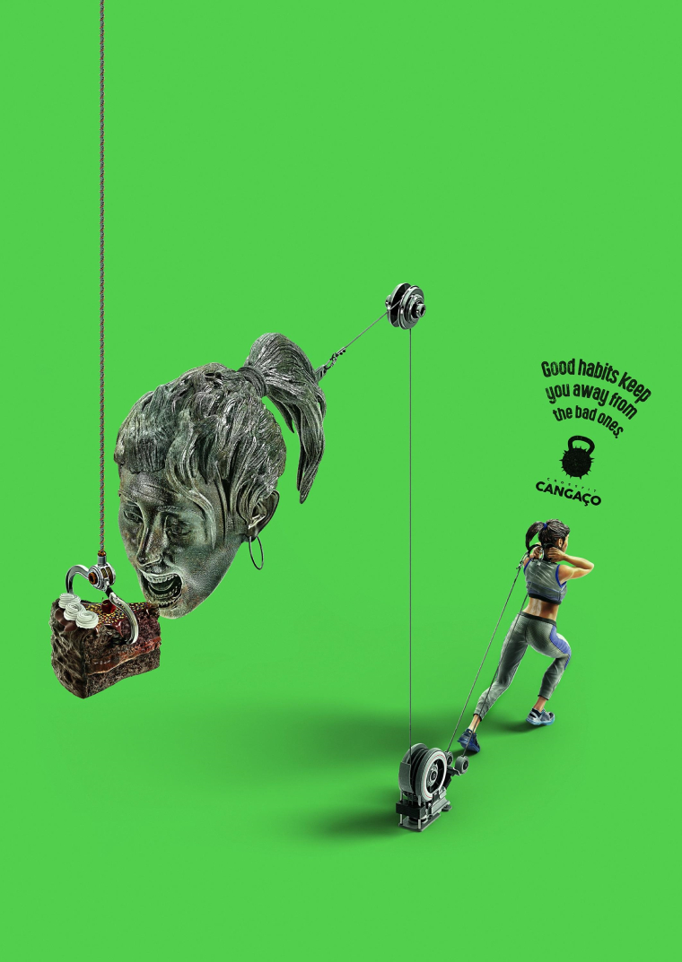 CrossFit 健身平面創意廣告“滑輪拉環篇“-上海廣告設計公司 CrossFit 健身平面創意廣告“滑輪拉環篇“-上海廣告設計公司