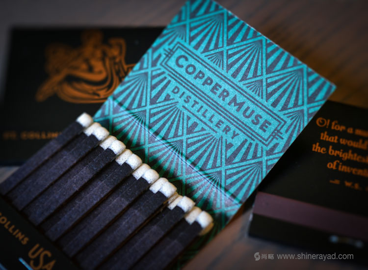 國外洋酒品牌設計欣賞——CopperMuse 朗姆酒裝飾圖案風格標志設計VI設計