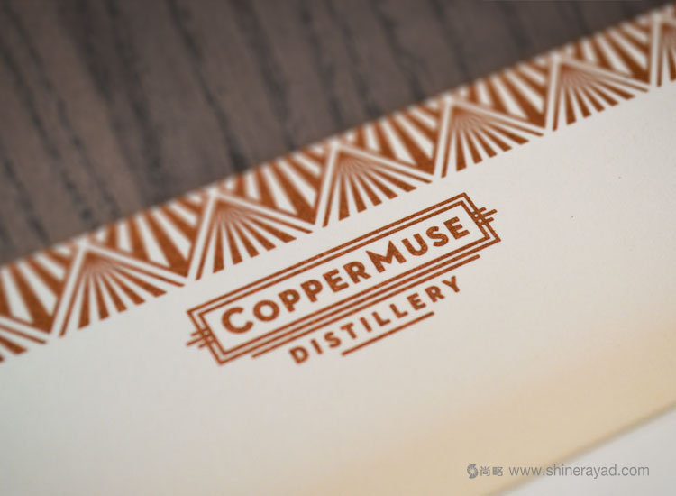 國外洋酒品牌設計欣賞——CopperMuse 朗姆酒裝飾圖案風格標志設計VI設計