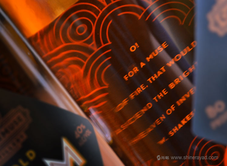 國外洋酒品牌設計欣賞——CopperMuse 朗姆酒裝飾圖案風格標志設計與包裝設計