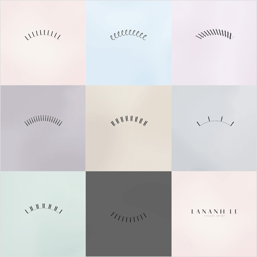 Lananh Le 睫毛定制品牌標志設計-上海標志設計公司-上海品牌設計公司