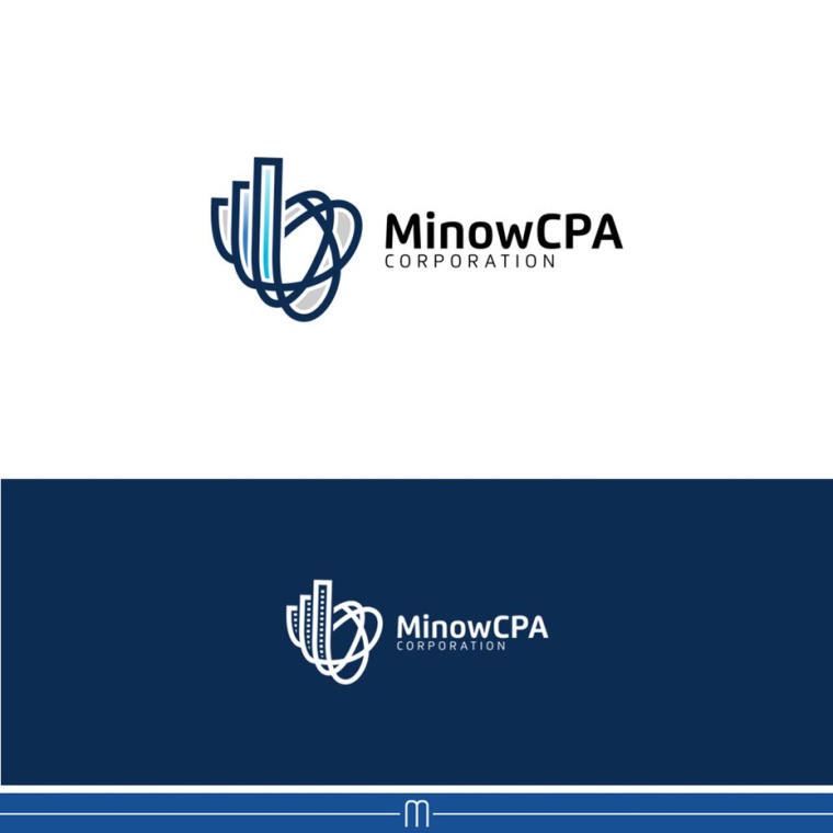 美麗的幾何形狀金融logo設計-上海logo設計公司