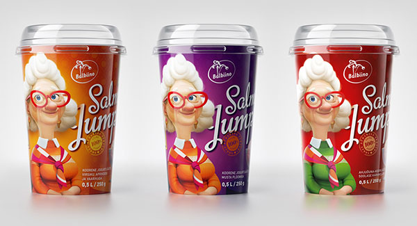 老奶奶卡通插畫冰淇淋包裝設計-上海包裝設計公司