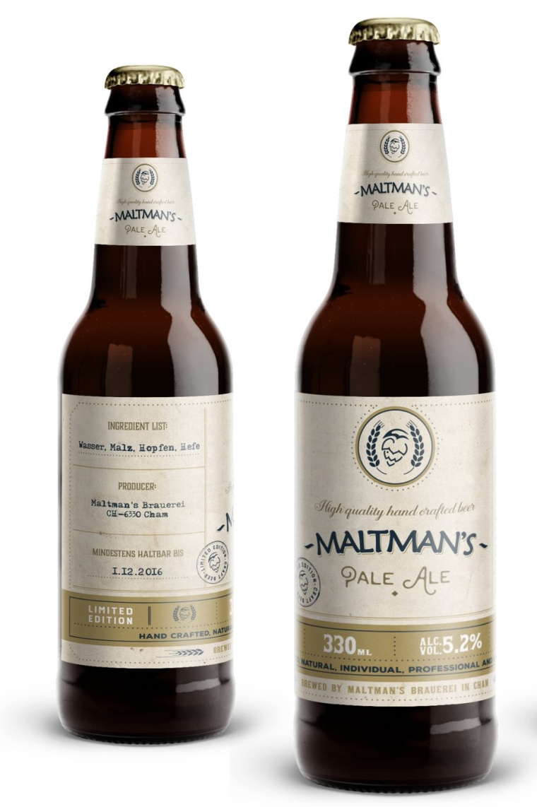 啤酒極簡主義標簽設計-上海包裝設計公司