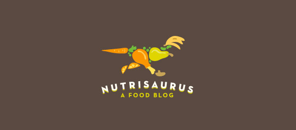 營養食物恐龍標志設計-上海標志設計公司