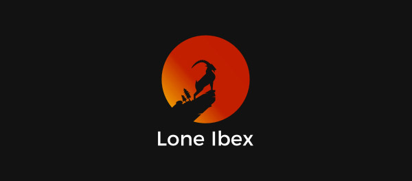 孤獨的Ibex山羊標志設計-上海標志設計公司