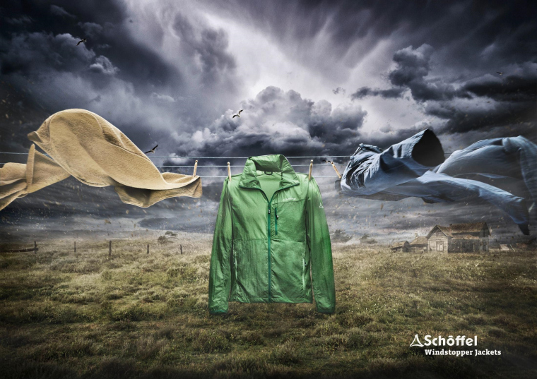 德國Sch?ffel戶外服飾服裝創意平面廣告“擋風玻璃”篇-上海設計公司
