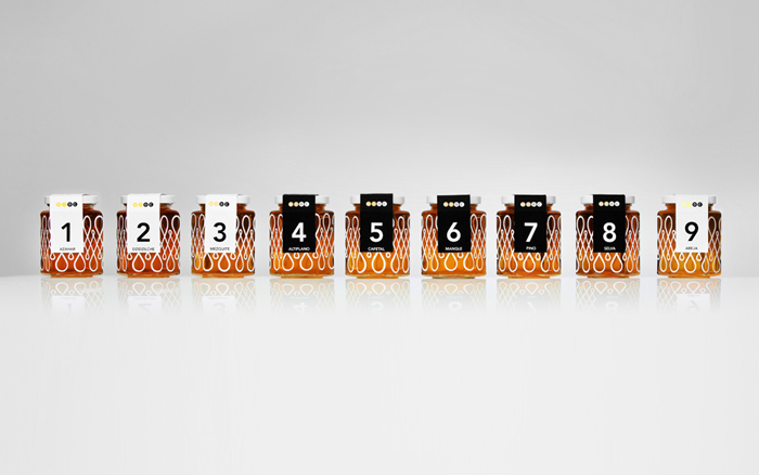 十六歲幾何底紋風格蜂蜜包裝設計-上海包裝設計公司