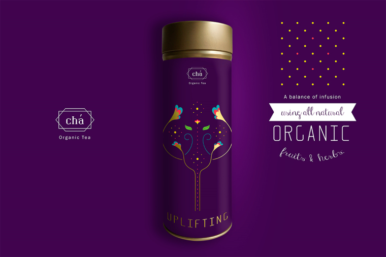 cha有機茶葉概念時尚包裝設計欣賞-上海包裝設計公司