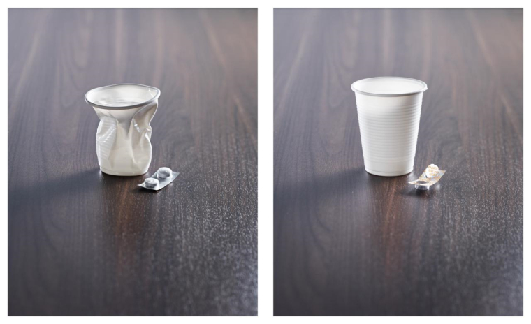 醫藥廣告-撲熱息痛片平面創意廣告：“杯子-疼痛”篇-上海品牌策劃設計公司