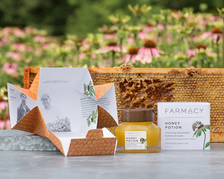 Farmacy 農(nóng)場(chǎng)品牌蜂蜜產(chǎn)品護(hù)膚品包裝設(shè)計(jì)瓶形設(shè)計(jì)-上海包裝設(shè)計(jì)公司