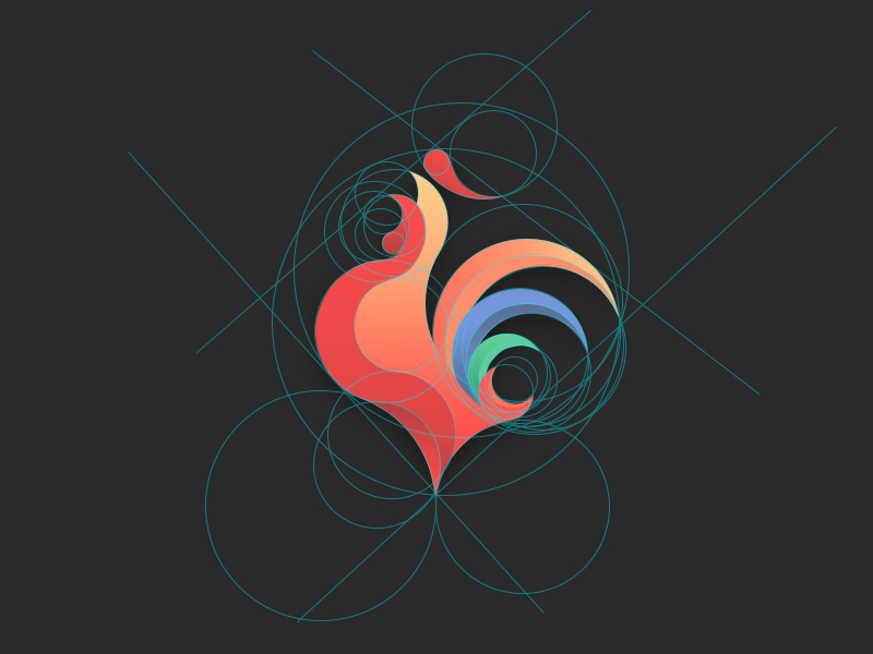 洪凡銀行公雞標志設計-上海標志設計公司