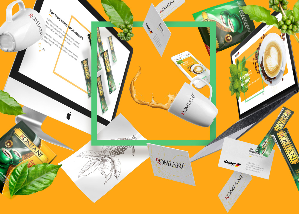 Romiani 速溶咖啡品牌形象設(shè)計-logo設(shè)計與網(wǎng)站設(shè)計-上海品牌設(shè)計公司