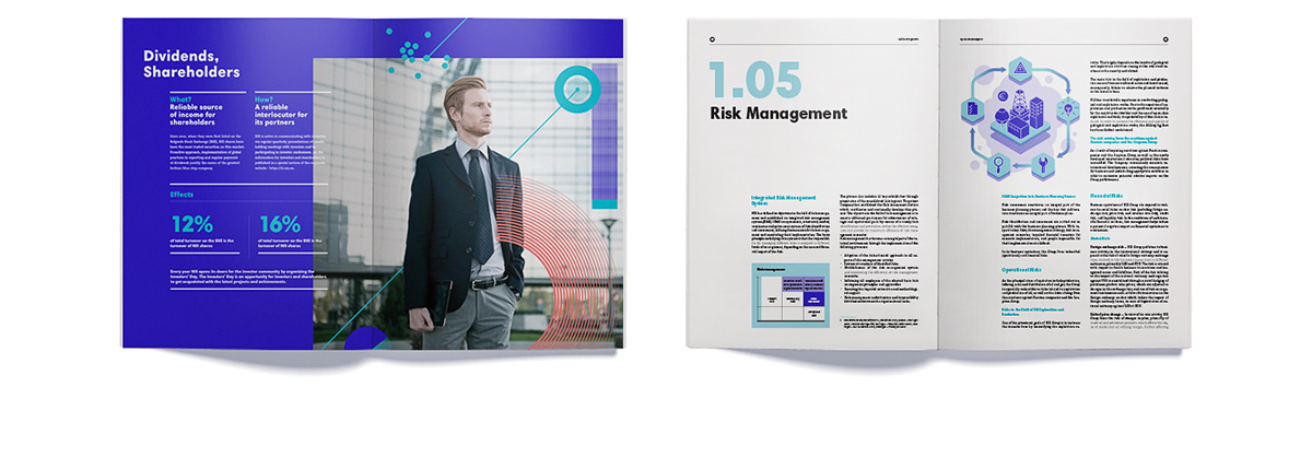 NIS企業年度報告畫冊設計-完美的信息圖表設計與配色設計-上海畫冊設計公司