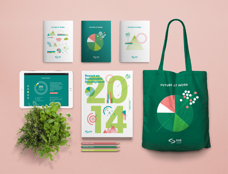 NIS企業年度報告畫冊設計-完美的信息圖表設計與配色設計-上海畫冊設計公司