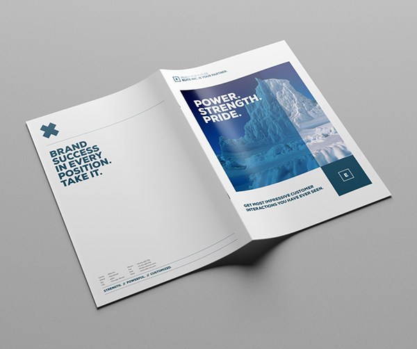 精英設計公司 Bifold 2色企業宣傳手冊設計模板-上海畫冊設計公司