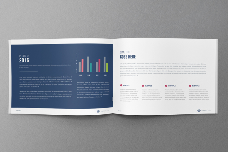 商務風格品牌藍色公司簡介手冊設計上海畫冊設計公司
