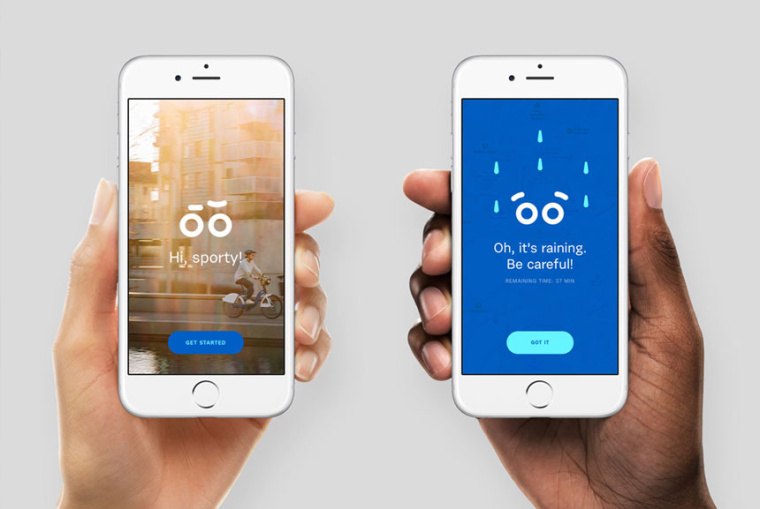 奧斯陸城市共享單車自行車logo設計與APP界面UI設計-上海Logo設計公司-上海品牌設計公司