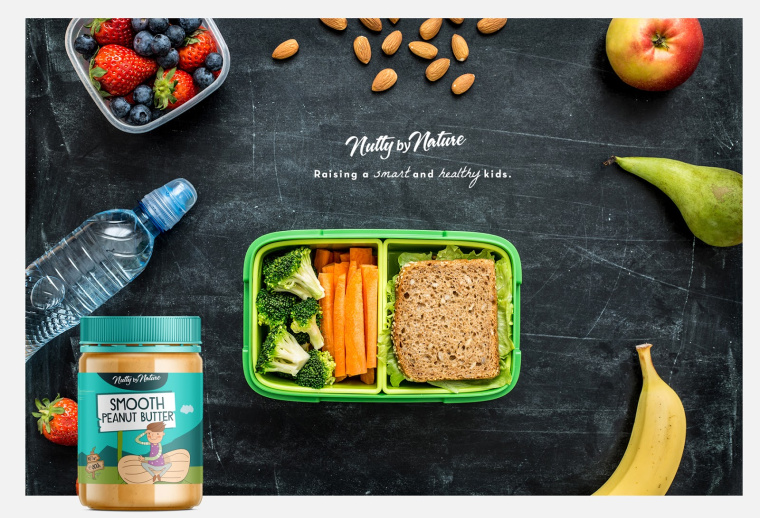 自然堅果兒童花生醬包裝設計”插畫故事版“-上海嬰童產品包裝設計公司欣賞