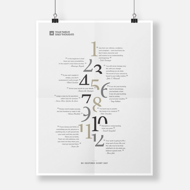 垂直數字和文字設計海報設計-重復-美感平面設計的7個基本原則--上海平面設計公司