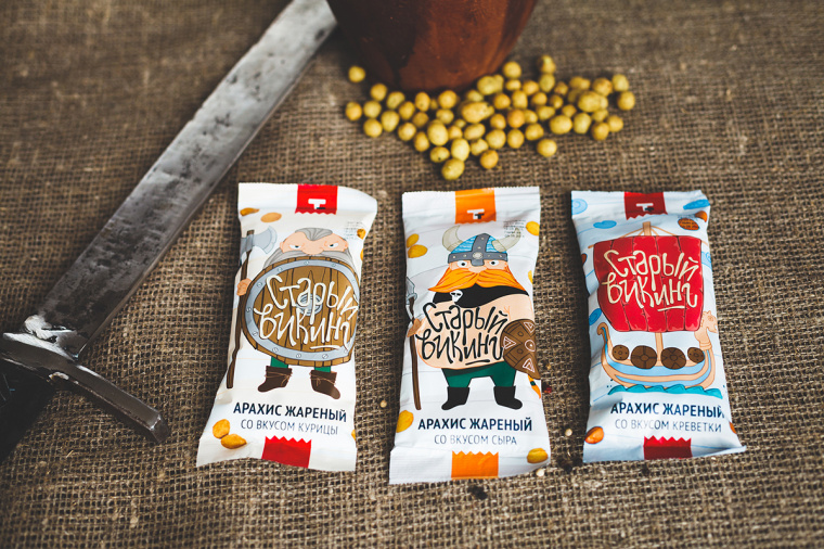 維京海盜品牌花生休閑食品包裝設計“海盜插畫設計篇”-上海包裝設計公司欣賞