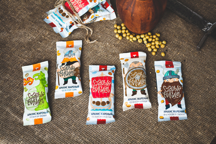 維京海盜品牌花生休閑食品包裝設計“海盜插畫設計篇”-上海包裝設計公司欣賞