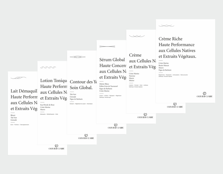 olivier claire 草本護膚品高端奢侈品牌視覺形象設計-VI設計