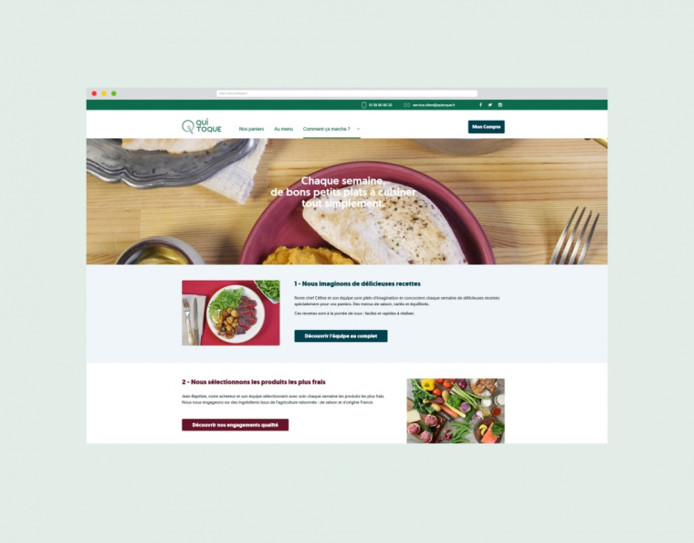 QUI TOQUE 外賣食材餐飲網站設計-上海品牌設計公司