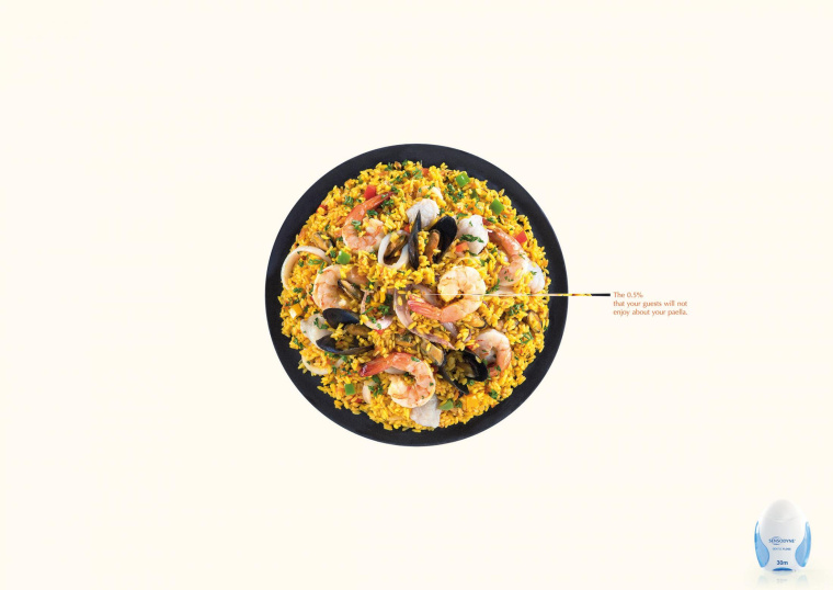 舒適達牙膏或漱口水平面創意廣告設計“飯菜篇”-上海廣告設計公司