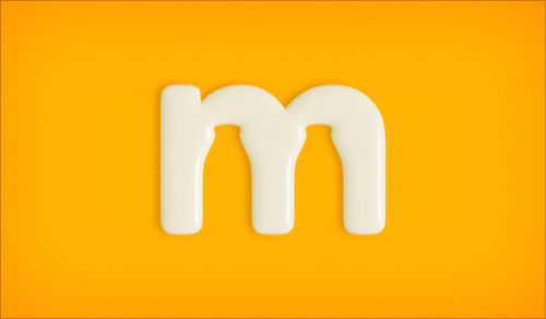 字母“M”創意Logo設計：牛奶標志-上海Logo設計公司，上海品牌策劃公司